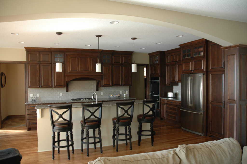 Kitchen in new construction home by Behr Design. Crystal Lake, Minnesota.